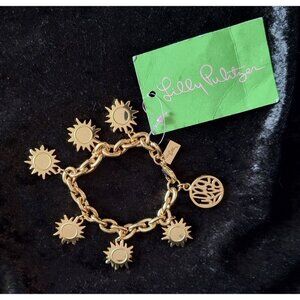 NEW Lilly Pulitzer Gold-tone Sunshine Charm Bracele